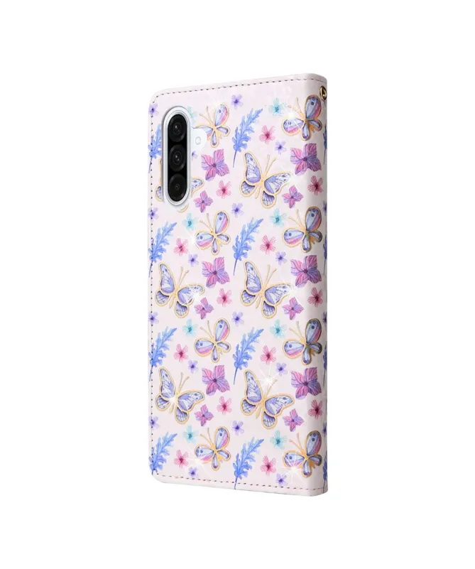 Housse Samsung Galaxy A17 5G à Papillons et Fleurs Pastel