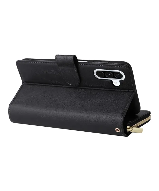 Housse Samsung Galaxy A17 5G Portefeuille Grande Capacité à Zip