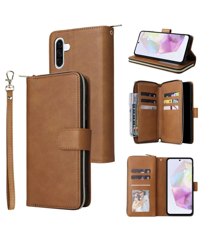 Housse Samsung Galaxy A17 5G Portefeuille Grande Capacité à Zip