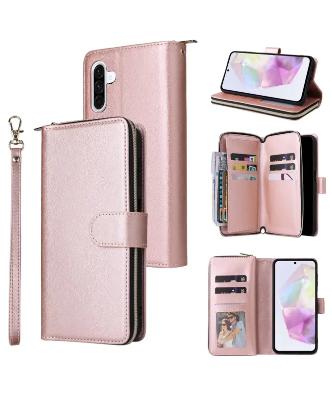Housse Samsung Galaxy A17 5G Portefeuille Grande Capacité à Zip