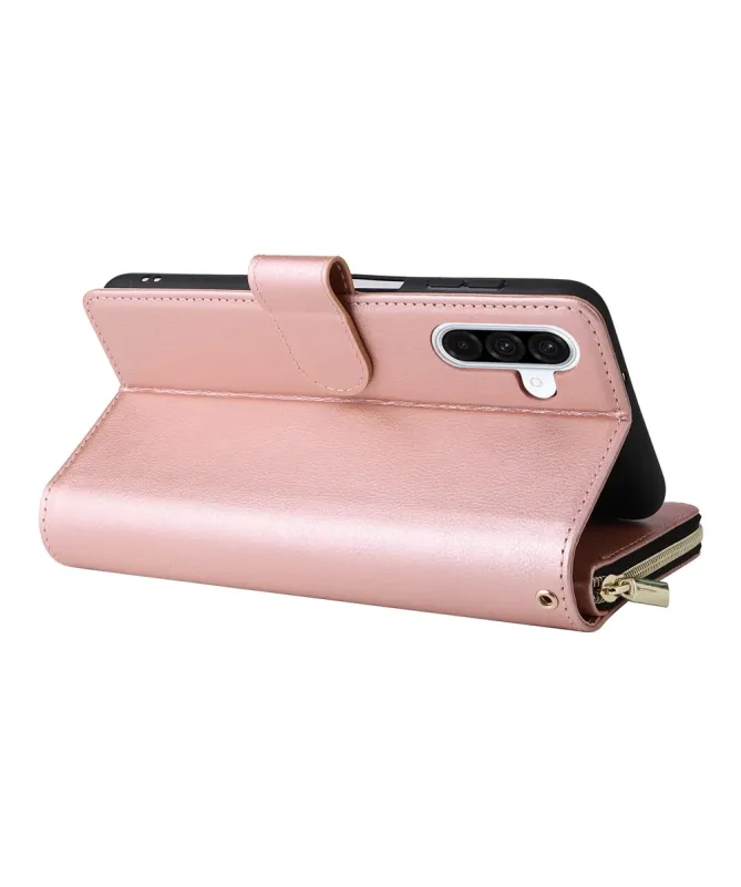 Housse Samsung Galaxy A17 5G Portefeuille Grande Capacité à Zip