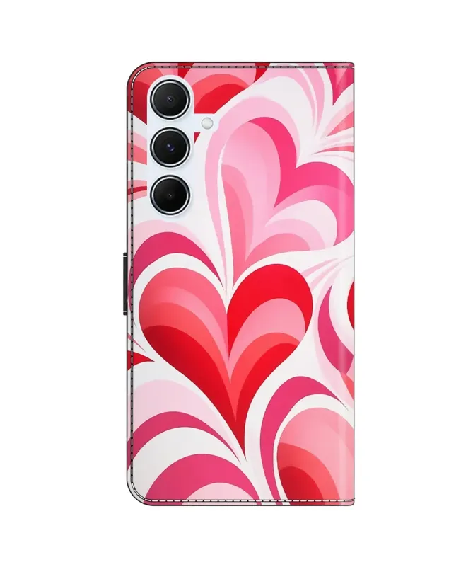 Housse Samsung Galaxy A17 5G à Cœurs Graphiques et Colorés