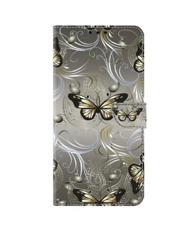 Housse Samsung Galaxy A17 5G à Papillons Dorés Baroques