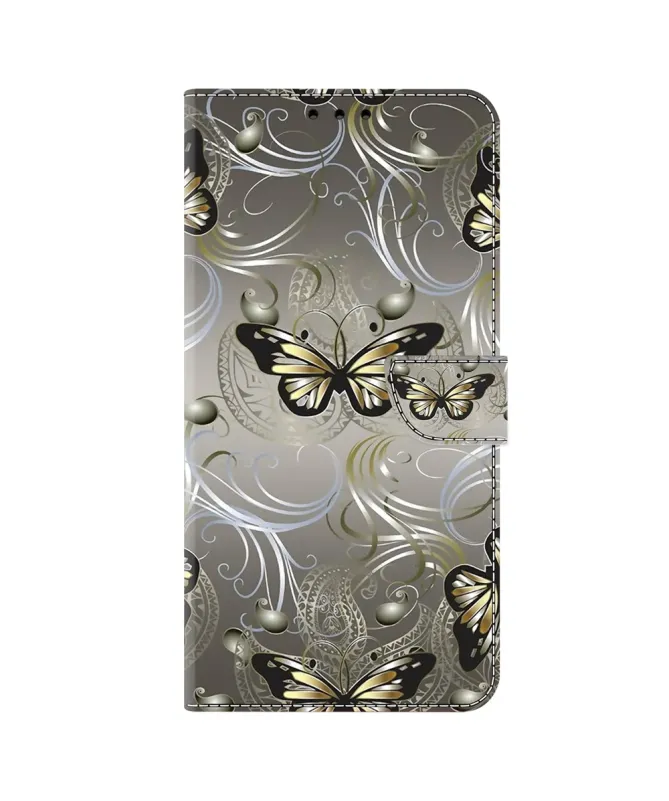 Housse Samsung Galaxy A17 5G à Papillons Dorés Baroques