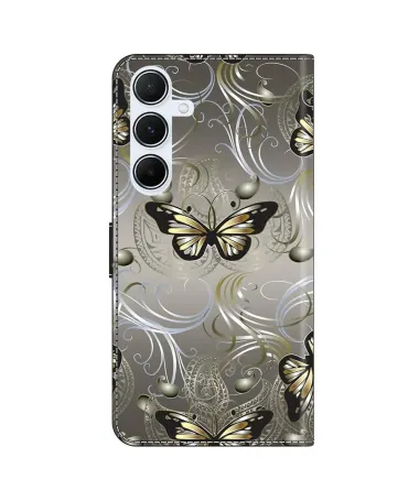 Housse Samsung Galaxy A17 5G à Papillons Dorés Baroques