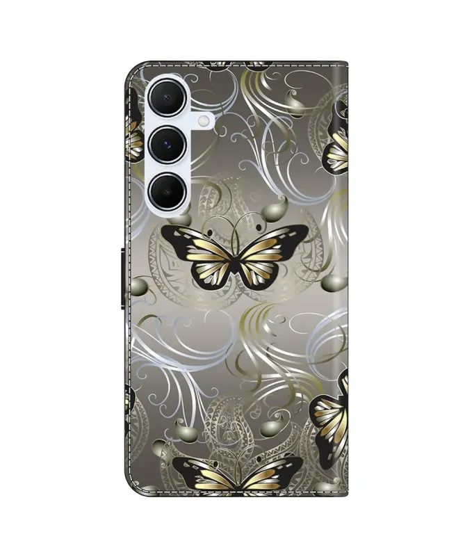 Housse Samsung Galaxy A17 5G à Papillons Dorés Baroques