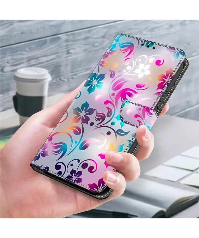 Housse Samsung Galaxy A17 5G à Arabesques Florales Lumineuses