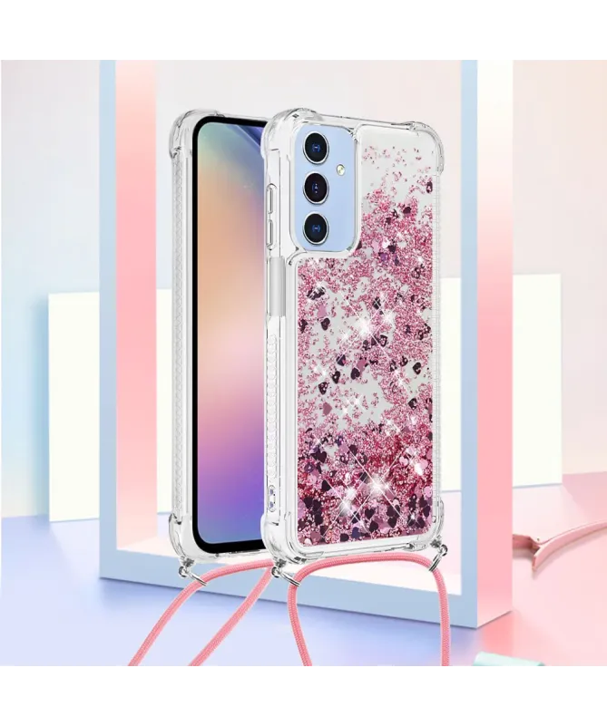 Coque Samsung Galaxy A17 5G / A26 5G | Paillettes et Cordon