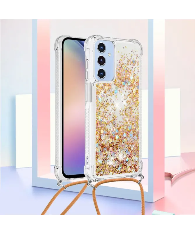 Coque Samsung Galaxy A17 5G / A26 5G | Paillettes et Cordon