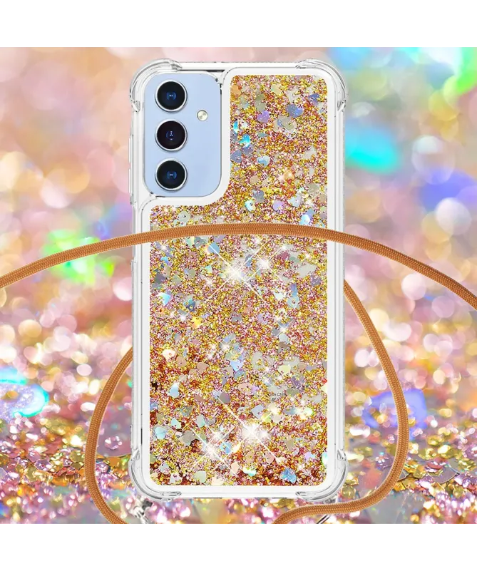 Coque Samsung Galaxy A17 5G / A26 5G | Paillettes et Cordon
