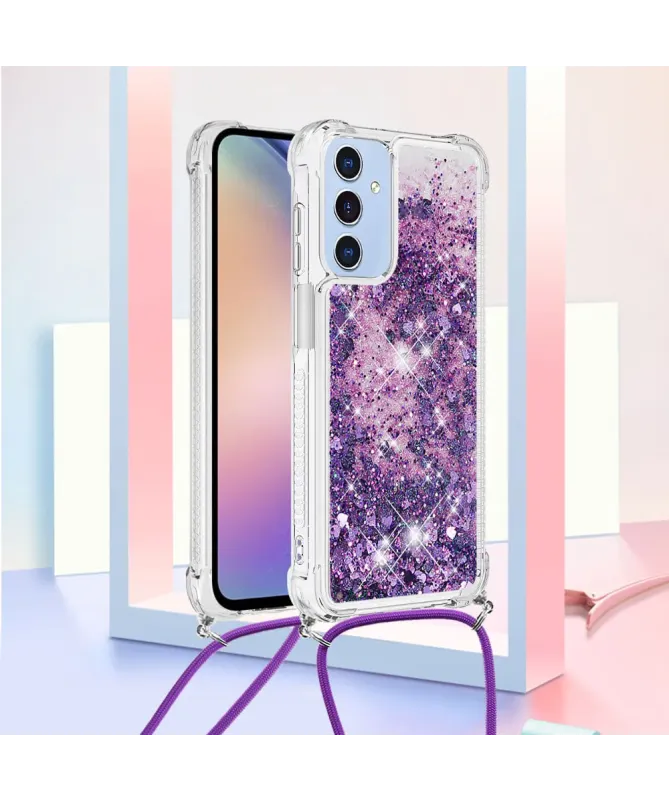 Coque Samsung Galaxy A17 5G / A26 5G | Paillettes et Cordon
