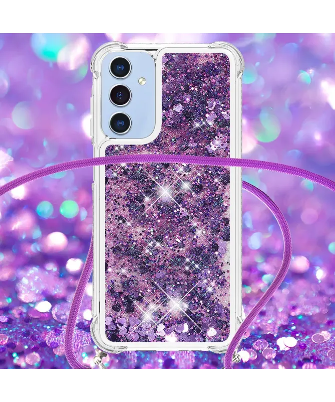 Coque Samsung Galaxy A17 5G / A26 5G | Paillettes et Cordon