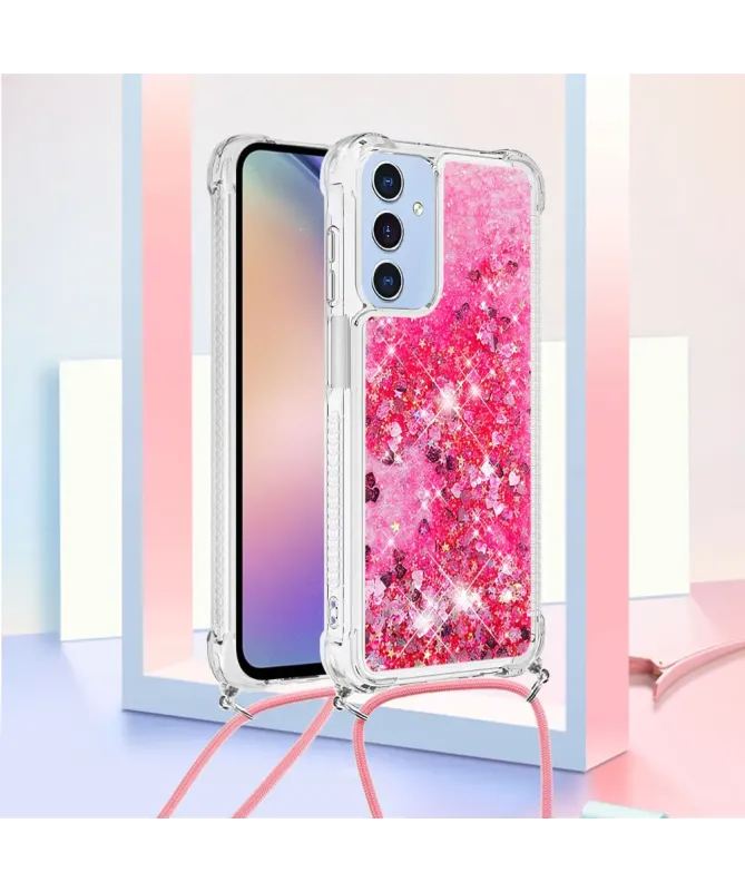 Coque Samsung Galaxy A17 5G / A26 5G | Paillettes et Cordon