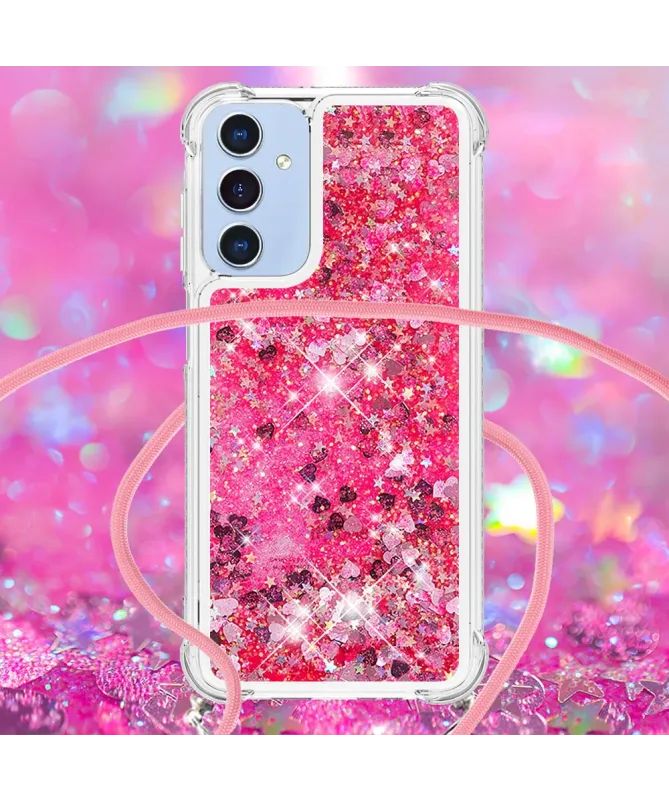 Coque Samsung Galaxy A17 5G / A26 5G | Paillettes et Cordon