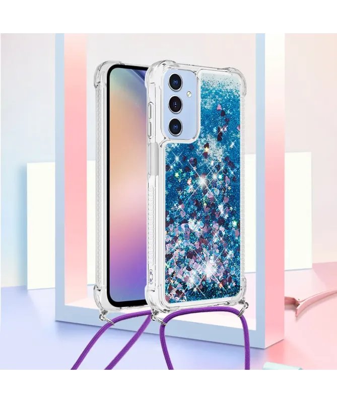 Coque Samsung Galaxy A17 5G / A26 5G | Paillettes et Cordon