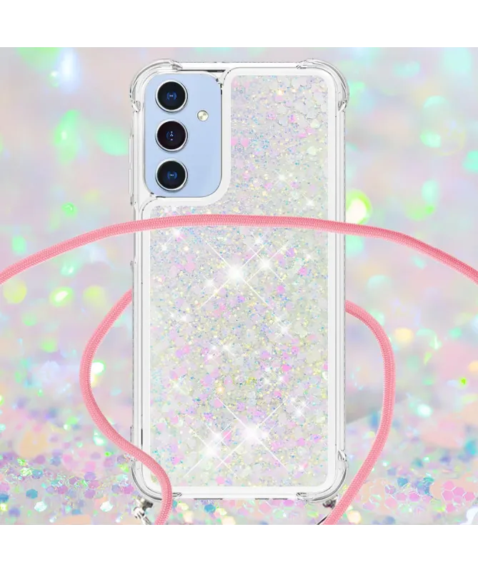 Coque Samsung Galaxy A17 5G / A26 5G | Paillettes et Cordon