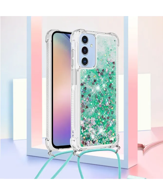 Coque Samsung Galaxy A17 5G / A26 5G | Paillettes et Cordon