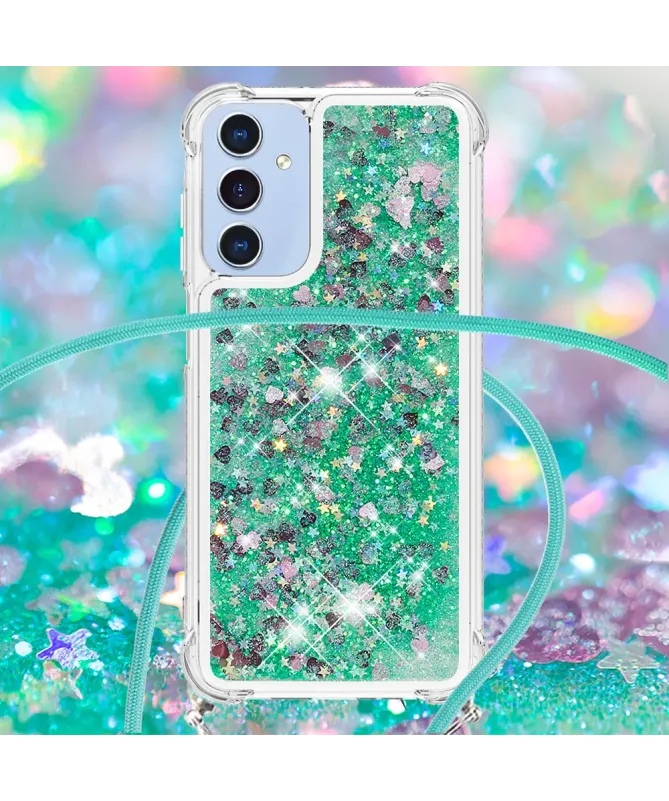 Coque Samsung Galaxy A17 5G / A26 5G | Paillettes et Cordon