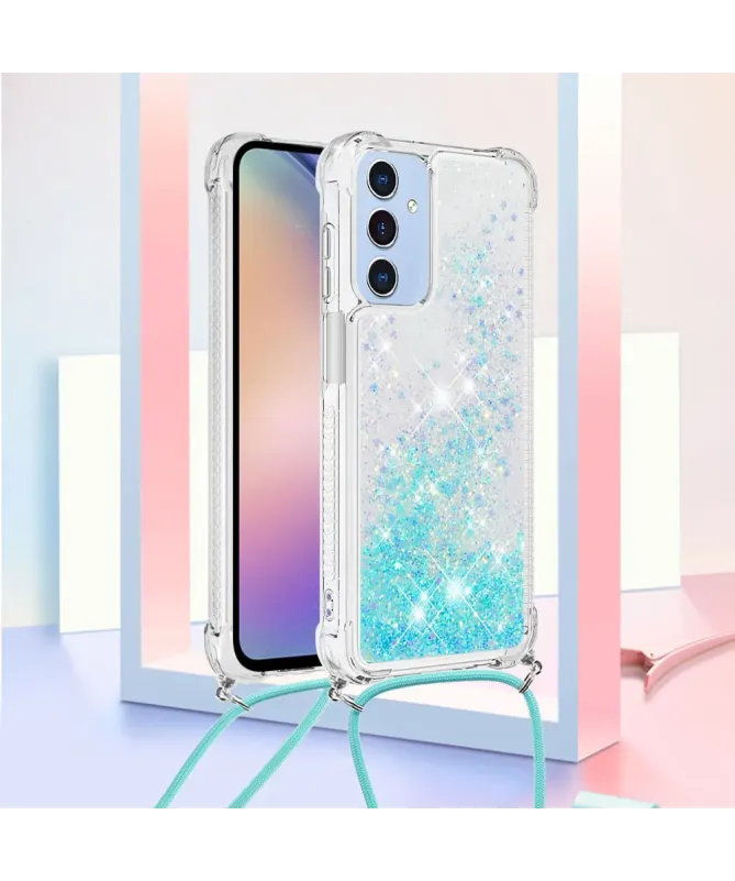 Coque Samsung Galaxy A17 5G / A26 5G | Paillettes et Cordon
