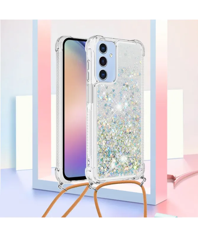 Coque Samsung Galaxy A17 5G / A26 5G | Paillettes et Cordon