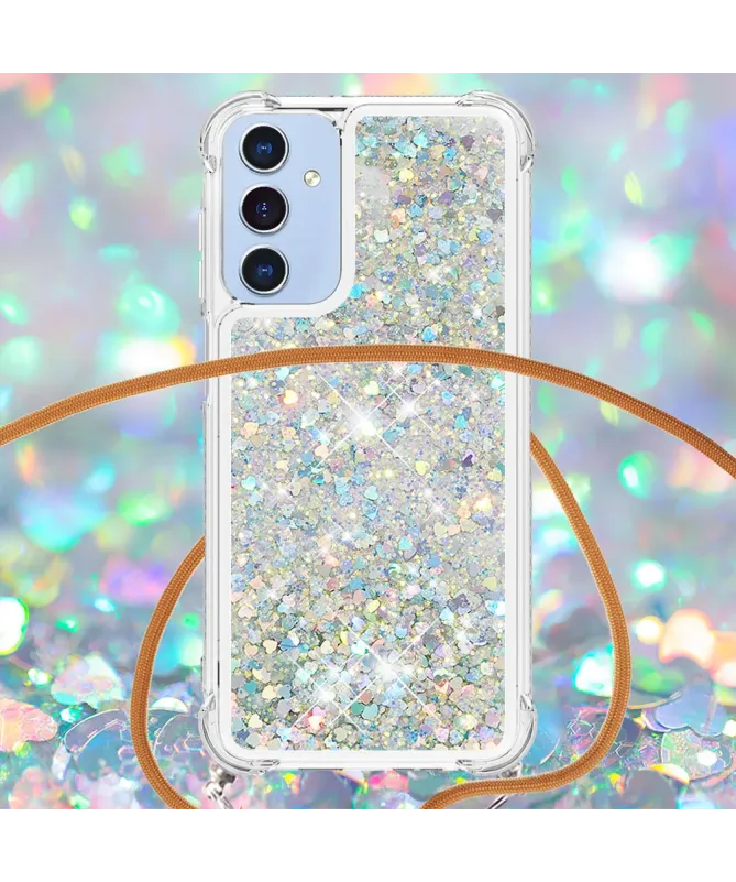 Coque Samsung Galaxy A17 5G / A26 5G | Paillettes et Cordon