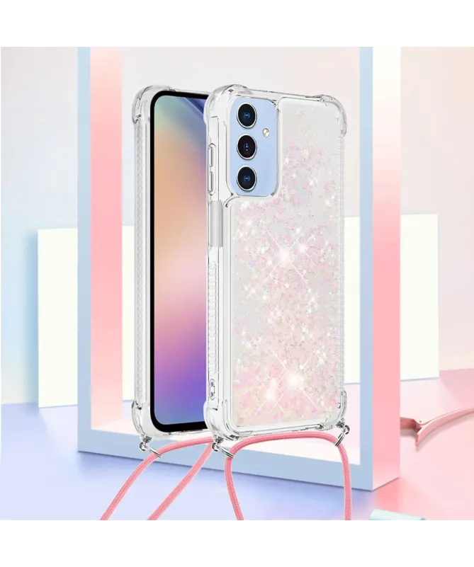 Coque Samsung Galaxy A17 5G / A26 5G | Paillettes et Cordon