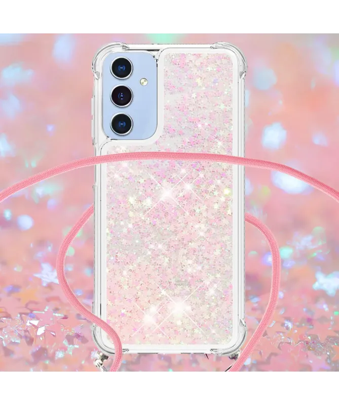 Coque Samsung Galaxy A17 5G / A26 5G | Paillettes et Cordon