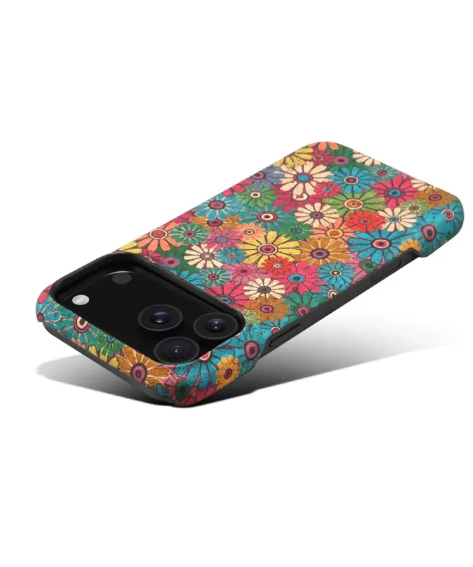 Coque iPhone 17 Pro Max Fleurs Pop Rétro
