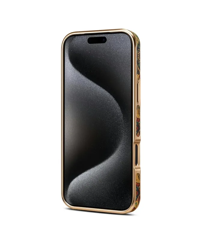 Coque iPhone 17 Pro Max "Fleurs d'Automne" Dorée