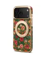 Coque iPhone 17 Pro Max "Jardin Anglais" avec Anneau-Support Doré