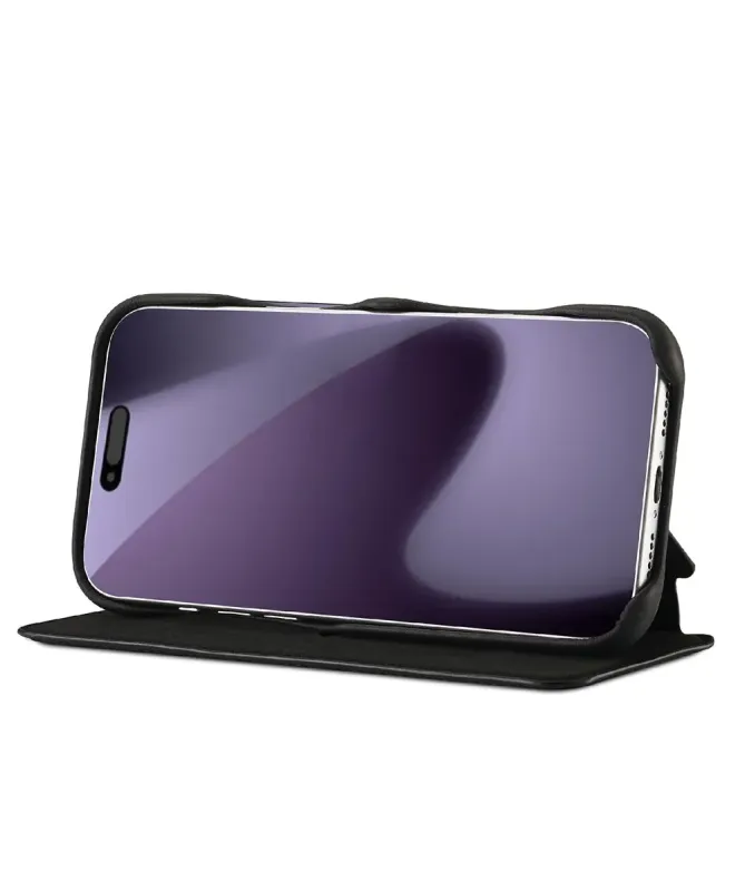 Coque iPhone 17 Pro Max LC.IMEEKE avec rabat simili cuir