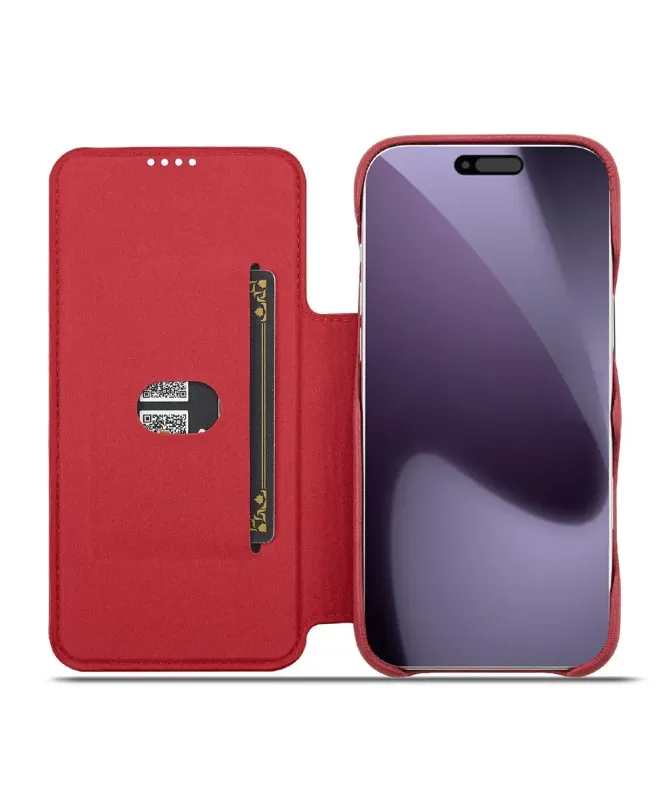 Coque iPhone 17 Pro Max LC.IMEEKE avec rabat simili cuir