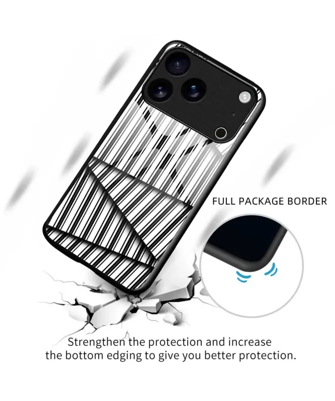 Coque iPhone 17 Pro Max "Code-Barres" Abstrait