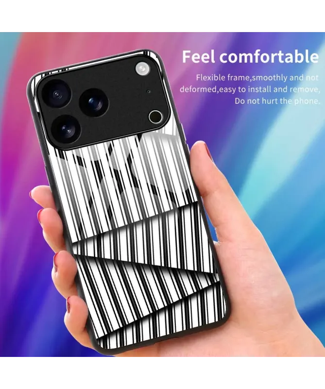 Coque iPhone 17 Pro Max "Code-Barres" Abstrait