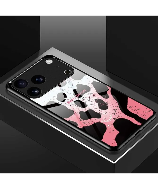 Coque iPhone 17 Pro Max "Sweet Dream" Imprimé Vache Rose