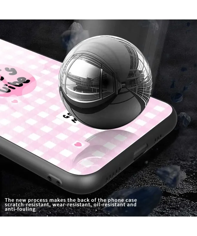 Coque iPhone 17 Pro Max "Lucky Vibe" Vichy Rose