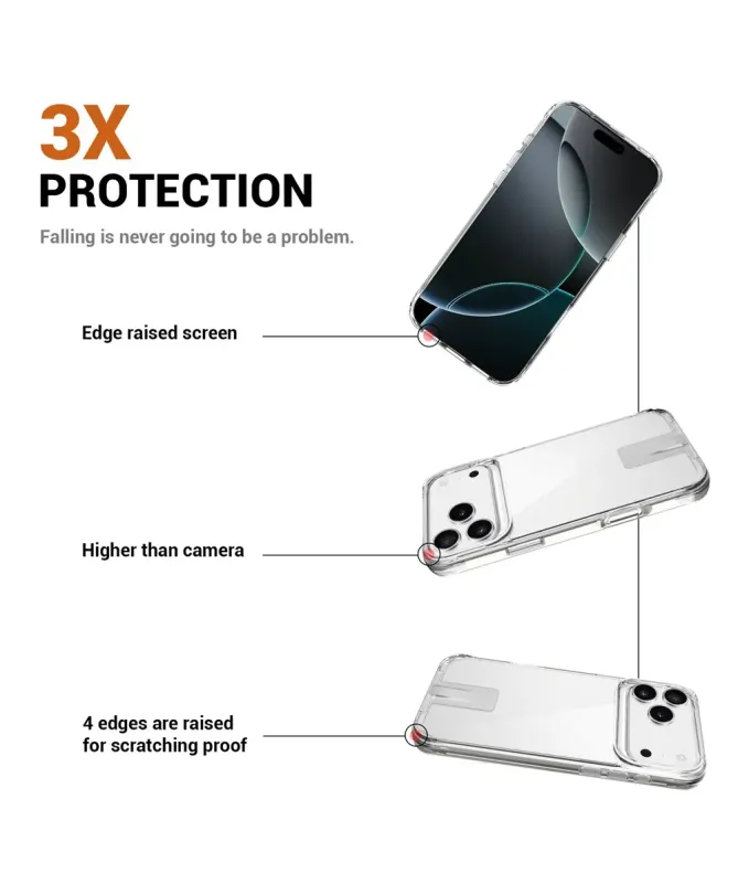 Coque iPhone 17 Pro Max Transparente avec Béquille