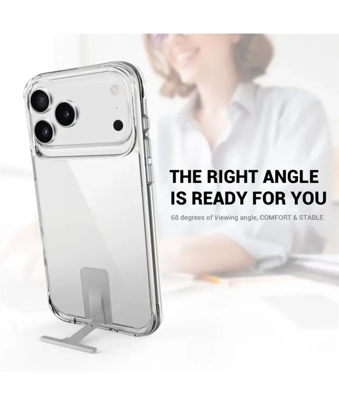Coque iPhone 17 Pro Max Transparente avec Béquille