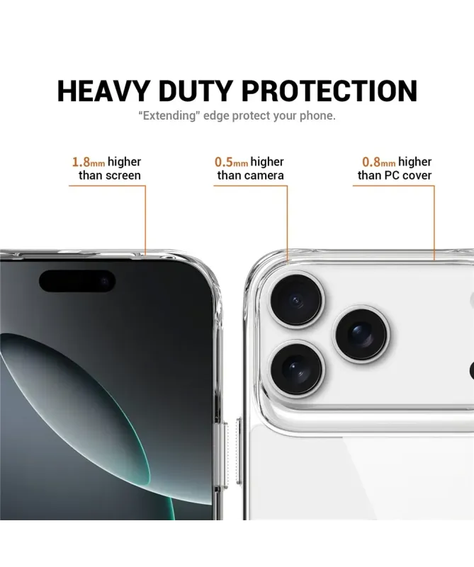 Coque iPhone 17 Pro Max Transparente avec Béquille