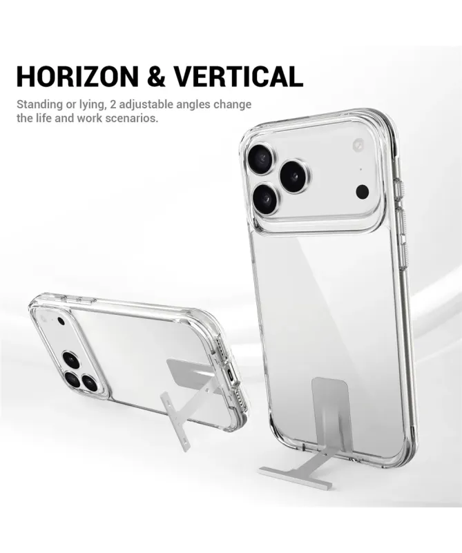 Coque iPhone 17 Pro Max Transparente avec Béquille