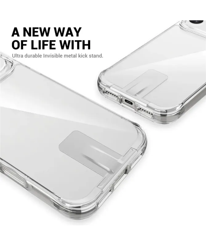 Coque iPhone 17 Pro Max Transparente avec Béquille