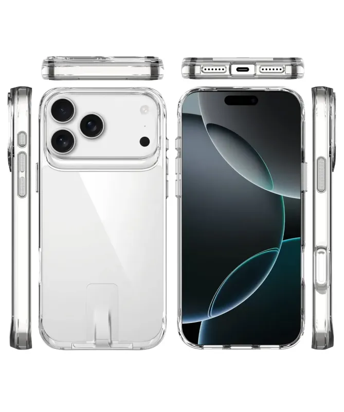 Coque iPhone 17 Pro Max Transparente avec Béquille