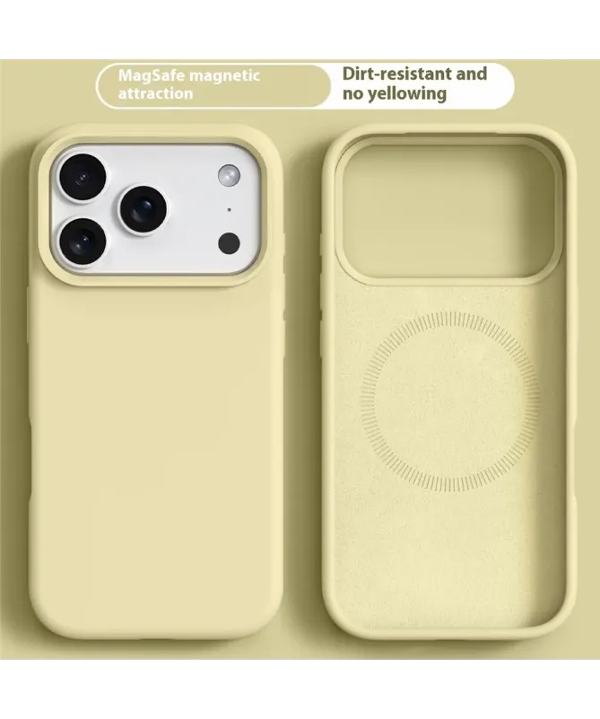 Coque iPhone 17 Pro Max Compatible MagSafe en Silicone Liquide | V1