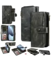 Housse iPhone 17 Pro Max Portefeuille Zippé Détachable