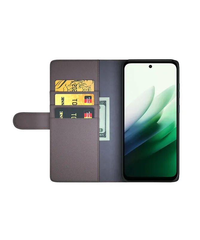 Étui Xiaomi Redmi 15 4G/5G portefeuille en cuir premium