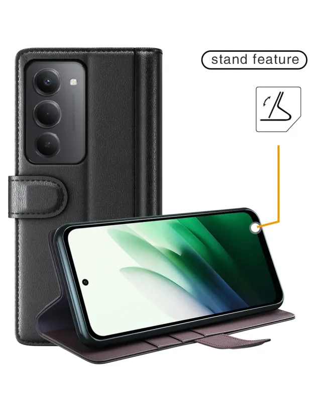 Étui Xiaomi Redmi 15 4G/5G portefeuille en cuir premium