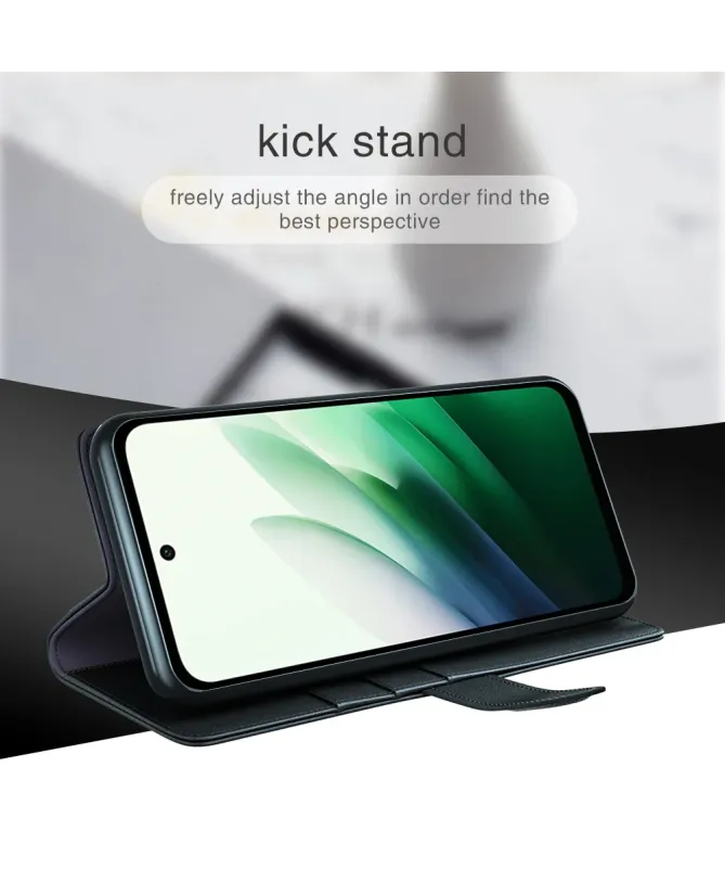 Étui Xiaomi Redmi 15 4G/5G portefeuille en cuir premium