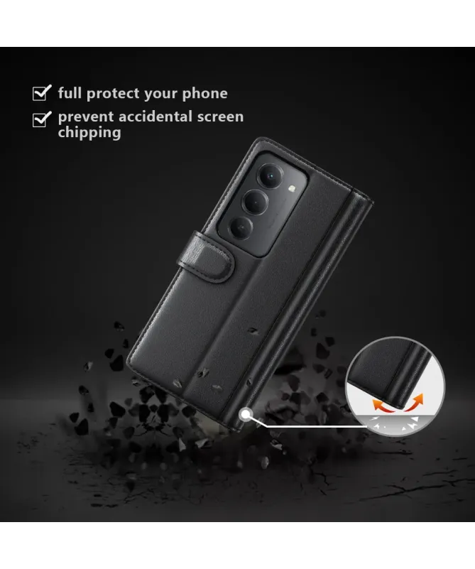 Étui Xiaomi Redmi 15 4G/5G portefeuille en cuir premium