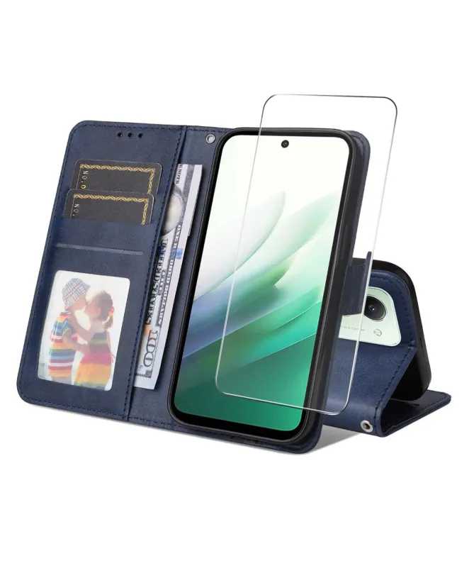 Housse Xiaomi Redmi 15 4G Portefeuille avec Verre Trempé