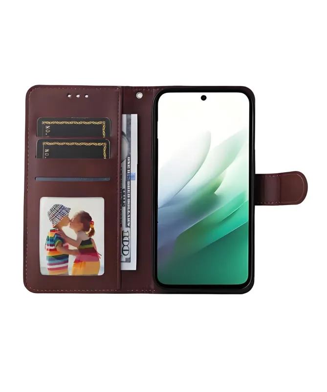 Housse Xiaomi Redmi 15 4G Portefeuille avec Verre Trempé